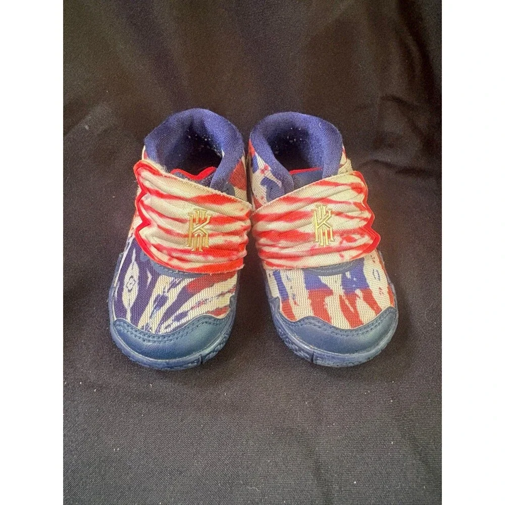 Nike Kybrid S2 toddler size 5 c Sneakers Tie-Dye USA red white and blue